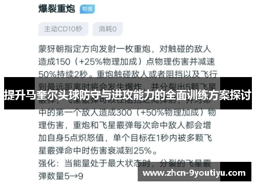 提升马奎尔头球防守与进攻能力的全面训练方案探讨