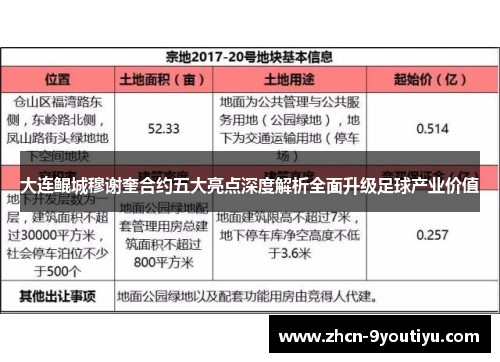 大连鲲城穆谢奎合约五大亮点深度解析全面升级足球产业价值